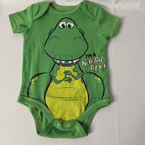 Unisex Infant Disney Baby Toy Story I’m A Nervous Rex Bodysuit Size 18 M Months - Picture 1 of 8